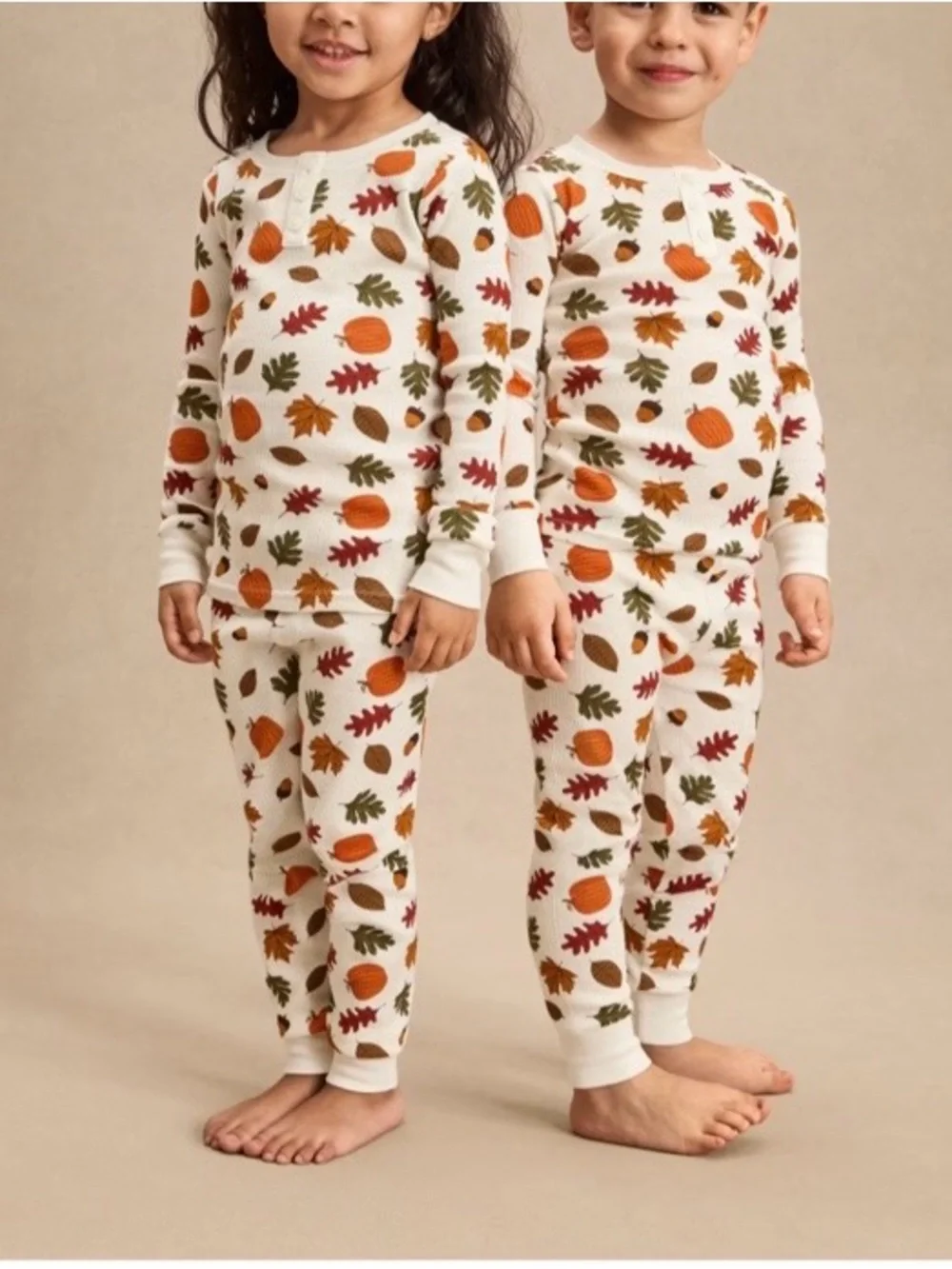 NWT Gymboree 2T Unisex Fall Leaves Print Bunny’s Tail Pajama Set